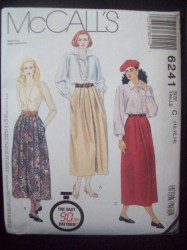6241 MCCALLS EASY 90 MINUTE SET OF LONG PLEAT SKIRTS PATTERN 14-18 UNCUT; 20-24 choice uncut